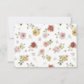 Elegant Floral Summer Wedding 出欠カード (裏面)