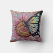 Elegant Floral Surface – Textured Flower Beauty クッション (裏面)