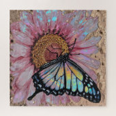 Elegant Floral Surface – Textured Flower Beauty ジグソーパズル (横)