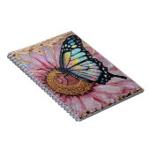 Elegant Floral Surface – Textured Flower Beauty ノートブック (右側)