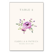 Elegant Floral Table Number テーブルナンバー (裏面)