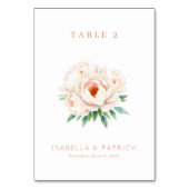 Elegant Floral Table Number テーブルナンバー (裏面)