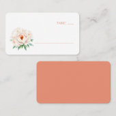 Elegant Floral Table Number プレイスカード (正面/裏面)