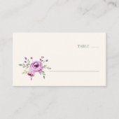 Elegant Floral Table Number Card プレイスカード (正面)