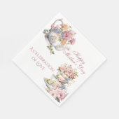 Elegant Floral Tea Party Happy Mother's Day スタンダードランチョンナプキン (角)