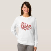 Elegant Floral TEAM Long Sleeve Shirt for Women Tシャツ (正面フル)