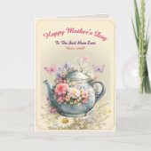Elegant Floral Teapot Mother’s Day Card  カード (正面)