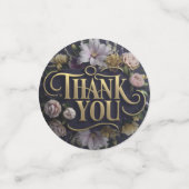 Elegant Floral “Thank You” コンフェッティ (スモール正面)