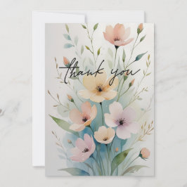 Elegant Floral Thank You Card サンキューカード