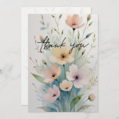 Elegant Floral Thank You Card サンキューカード (正面/裏面)