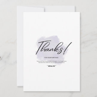 Elegant Floral Thank You Card サンキューカード
