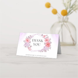 Elegant Floral Thank You Card   プレイスカード