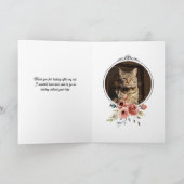 Elegant Floral Thank You Card with Custom Photo サンキューカード (内部)