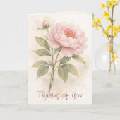 Elegant Floral Thinking Of You Card カード (黄色い花)