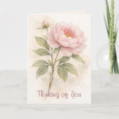 Elegant Floral Thinking Of You Card カード (正面)