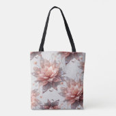 Elegant Floral Tote – Aesthetic Reusable Shopping トートバッグ (裏面)