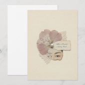 Elegant Floral & Ukiyoe Collage 招待状 (正面/裏面)