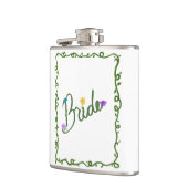 Elegant Floral Vines Bride  フラスク (左)