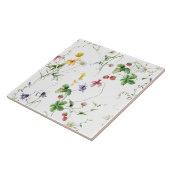 Elegant Floral Vines Strawvberry Design タイル (側面)