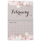 Elegant Floral Wall Calendar 2026 カレンダー (2月 2027)