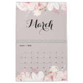 Elegant Floral Wall Calendar 2026 カレンダー (3月 2026)