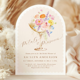 Elegant Floral Watercolor Arch Bridal Shower 招待状