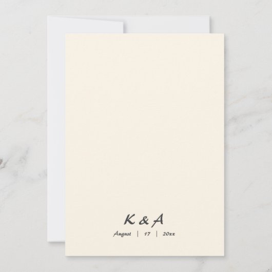 Elegant Floral Watercolor Wedding Invite 招待状 (裏面)