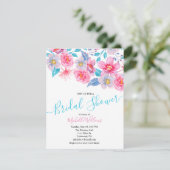 Elegant floral watercolour bridal shower 招待状 (スタンド正面)