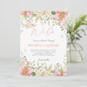 Elegant Floral "We Do" Wedding Party 招待状 (スタンド正面)