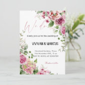 Elegant Floral "We Do" Wedding Party 招待状 (スタンド正面)