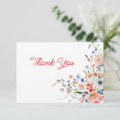 Elegant Floral Wedding サンキューカード (スタンド正面)