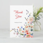 Elegant Floral Wedding サンキューカード (スタンド正面)