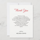 Elegant Floral Wedding サンキューカード (裏面)