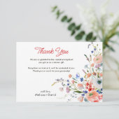 Elegant Floral Wedding サンキューカード (スタンド正面)