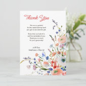 Elegant Floral Wedding サンキューカード (スタンド正面)