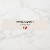 Elegant Floral Wedding ペットボトルラベル (シングルラベル)