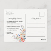 Elegant Floral Wedding ポストカード (裏面)