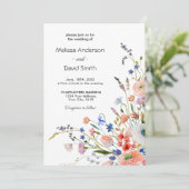 Elegant Floral Wedding 招待状 (スタンド正面)