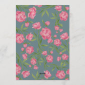 Elegant Floral Wedding Anniversary Invitations  招待状 (裏面)