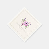 Elegant Floral Wedding Announcement スタンダードカクテルナプキン (角)