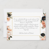 Elegant Floral Wedding Announcement Card 招待状 (裏面)