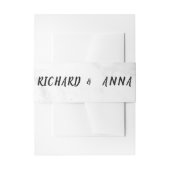 Elegant Floral Wedding Belly Band  招待状ベリーバンド (正面例)