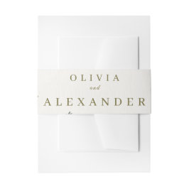 Elegant Floral Wedding Belly Band | Watercolor  招待状ベリーバンド