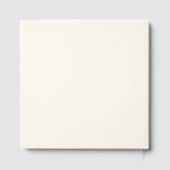 Elegant Floral Wedding Crest Monogram Ivory ゲストブック (裏面)