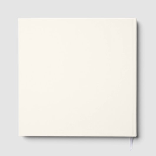 Elegant Floral Wedding Crest Monogram Ivory ゲストブック (裏面)