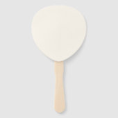 Elegant Floral Wedding Crest Monogram Ivory ハンドファン (裏面)