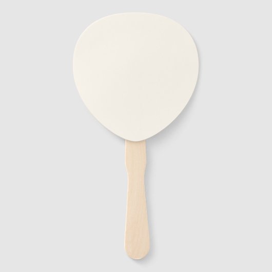 Elegant Floral Wedding Crest Monogram Ivory ハンドファン (裏面)