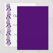 Elegant floral wedding design 招待状 (正面/裏面)