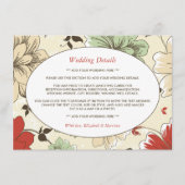 Elegant Floral Wedding Details エンクロージャーカード (正面)