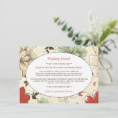 Elegant Floral Wedding Details エンクロージャーカード (スタンド正面)